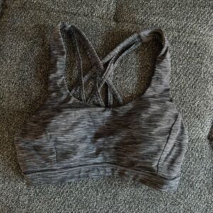 Grey and black Lululemon size 4 bra